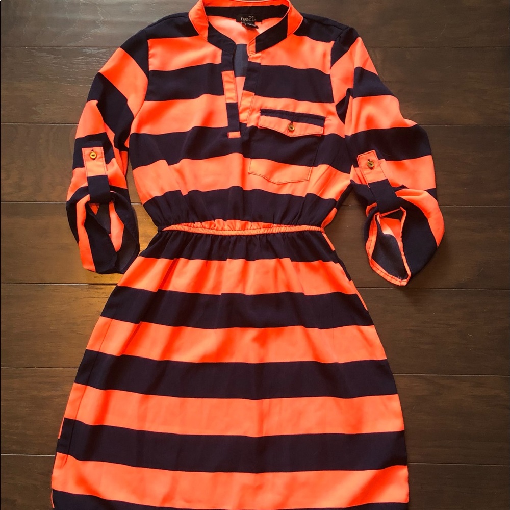 Rue21 Blue and Orange Dress